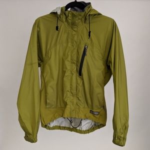REI Women's Chartreuse Green Windbreaker with Hood
